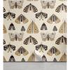 Ambesonne American Traditional Peel & Stick Wallpaper for Home, Oldschool Inspired Moth Illustration with Floral Wings, Self-Adhesive Living Room Kitchen Accent, 13″ x 100″, Camel Cream Charcoal Grey