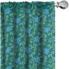 Ambesonne Floral Curtains, Forget-me-not Swirly Blossom Bouquets and Branches Season Repeating Pattern, Window Treatments 2 Panel Set for Living Room Bedroom, Pair of – 28″ x 84″, Teal and Sky Blue(Teal and Sky Blue)