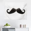 Ambesonne Hipster Tapestry, Men’s Mustache on Plain Backdrop Curly Shape Handlebar Facial Hair Modern, Fabric Wall Hanging Decor for Bedroom Living Room Dorm, 45″ X 30″, Dark Brown and White(Dark Brown and White)