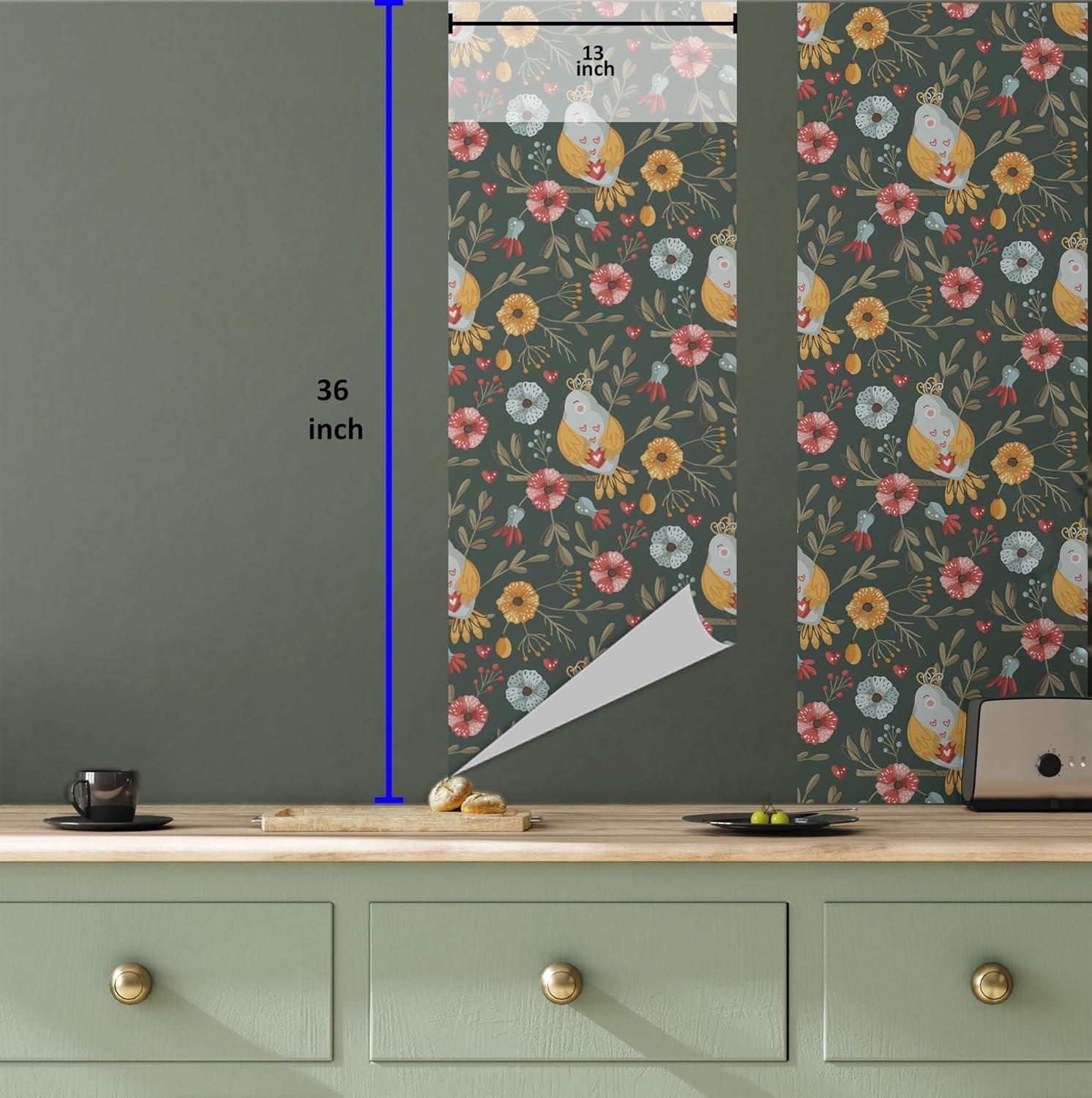 imageAmbesonne Magnolia Peel amp Stick Wallpaper for Home Classic Pattern of Urban Jungle Flowers with Leaves Modern Farmhouse SelfAdhesive Living Room Kitchen Accent 13 x 72 Pale Rose Hunter GreenMustard Ruby Army Green