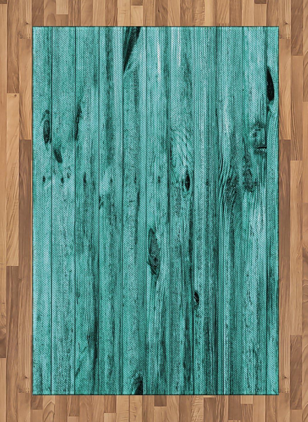 imageAmbesonne Modern Area Rug Modern Style Typography Word Arrangements Tracking Coffee Themed Beverage Design Flat Woven Accent Rug for Living Room Bedroom Dining Room 4 X 57 BrownTeal Blue