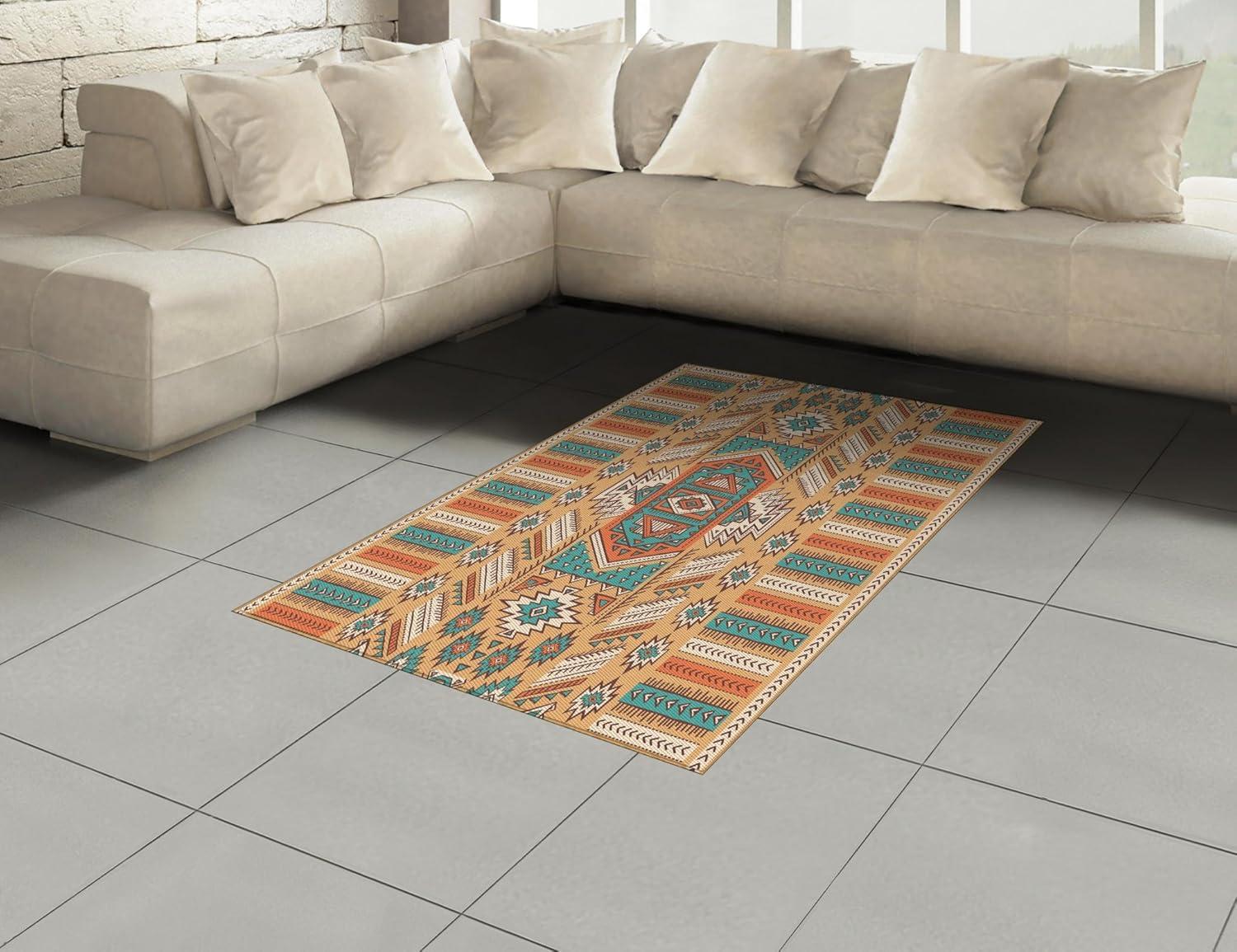 imageAmbesonne Modern Area Rug Modern Style Typography Word Arrangements Tracking Coffee Themed Beverage Design Flat Woven Accent Rug for Living Room Bedroom Dining Room 4 X 57 BrownApricot Orange