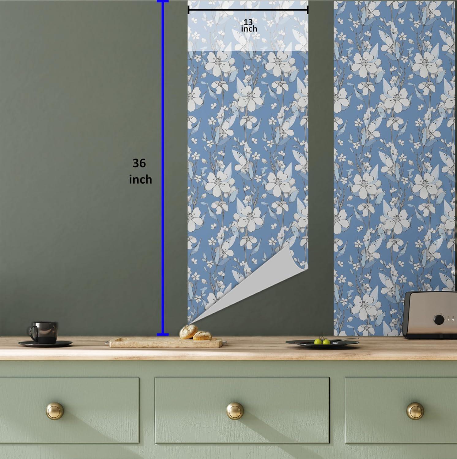 imageAmbesonne Summer Floral Peel amp Stick Wallpaper for Home Monochromatic Love Vibe with Delicate Sour Cherry Kiss Theme SelfAdhesive Living Room Kitchen Accent 13 x 36 Burgundy Ruby and PinkBlue Eggshell