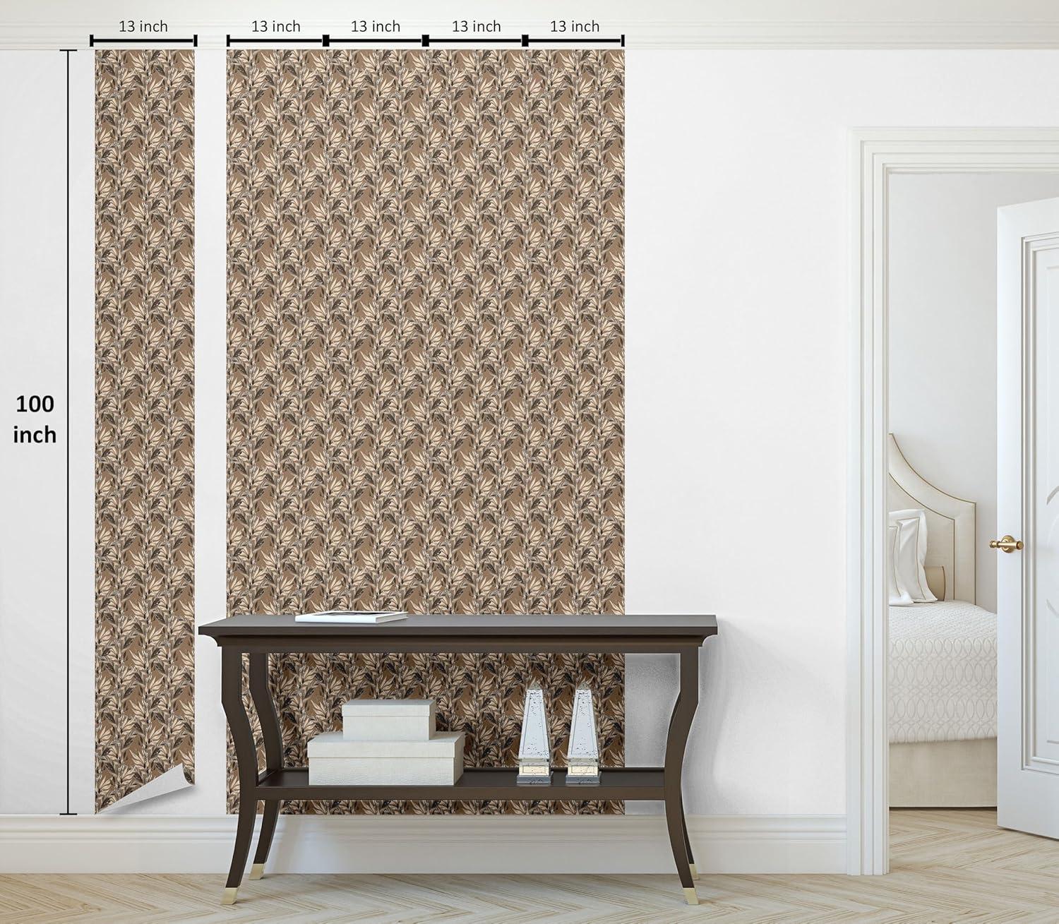 imageAmbesonne Summer Floral Peel amp Stick Wallpaper for Home Monochromatic Love Vibe with Delicate Sour Cherry Kiss Theme SelfAdhesive Living Room Kitchen Accent 13 x 36 Burgundy Ruby and PinkUmber Pastel Brown Taupe