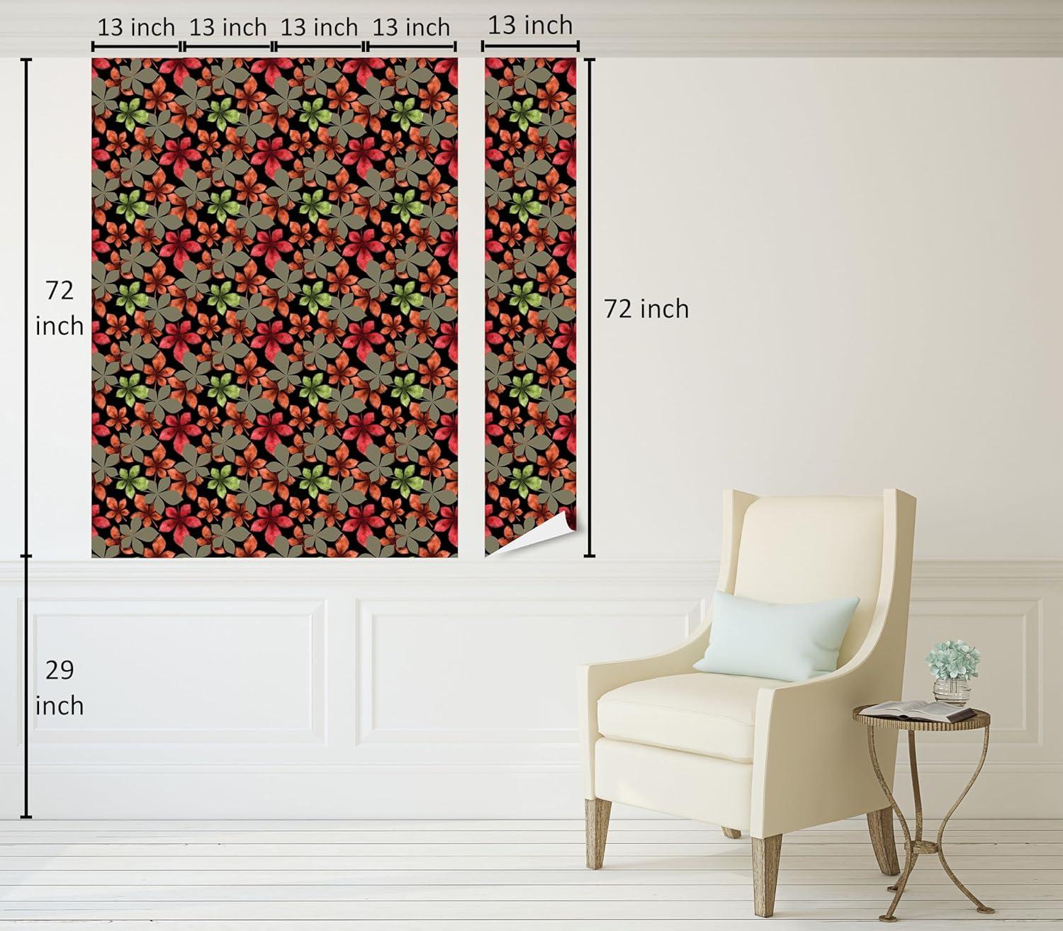 imageAmbesonne Summer Floral Peel amp Stick Wallpaper for Home Monochromatic Love Vibe with Delicate Sour Cherry Kiss Theme SelfAdhesive Living Room Kitchen Accent 13 x 36 Burgundy Ruby and PinkSage Green Vermilion