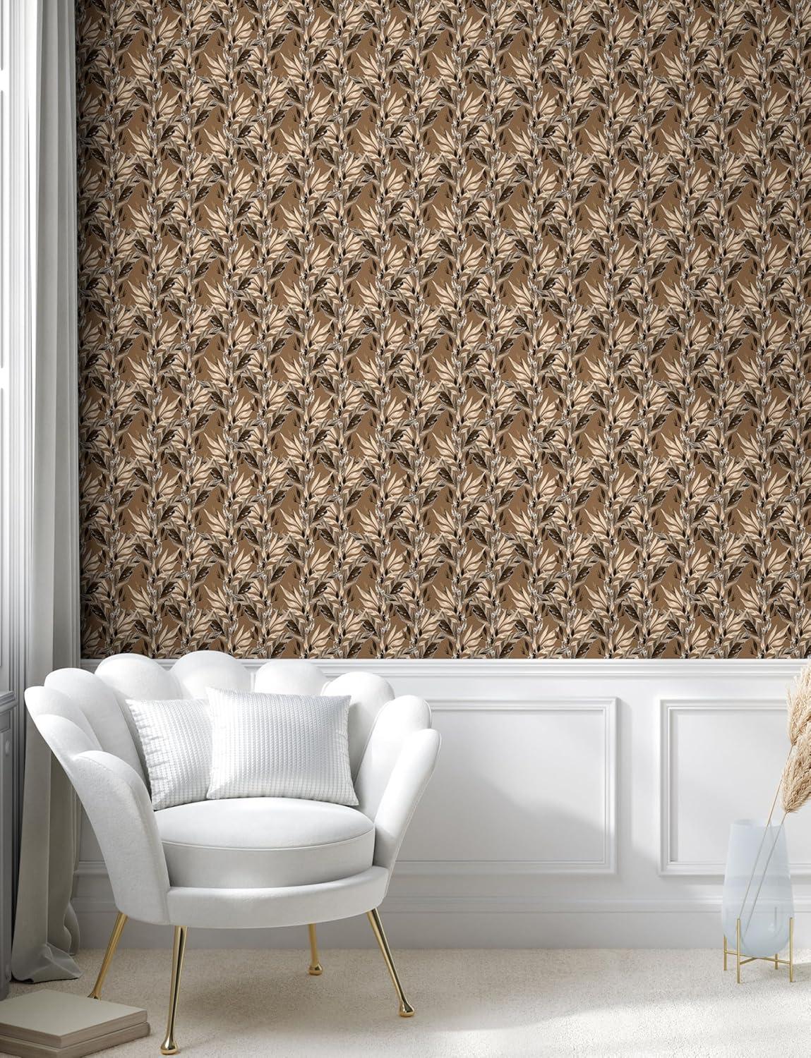 imageAmbesonne Summer Floral Peel amp Stick Wallpaper for Home Monochromatic Love Vibe with Delicate Sour Cherry Kiss Theme SelfAdhesive Living Room Kitchen Accent 13 x 36 Burgundy Ruby and PinkUmber Pastel Brown Taupe