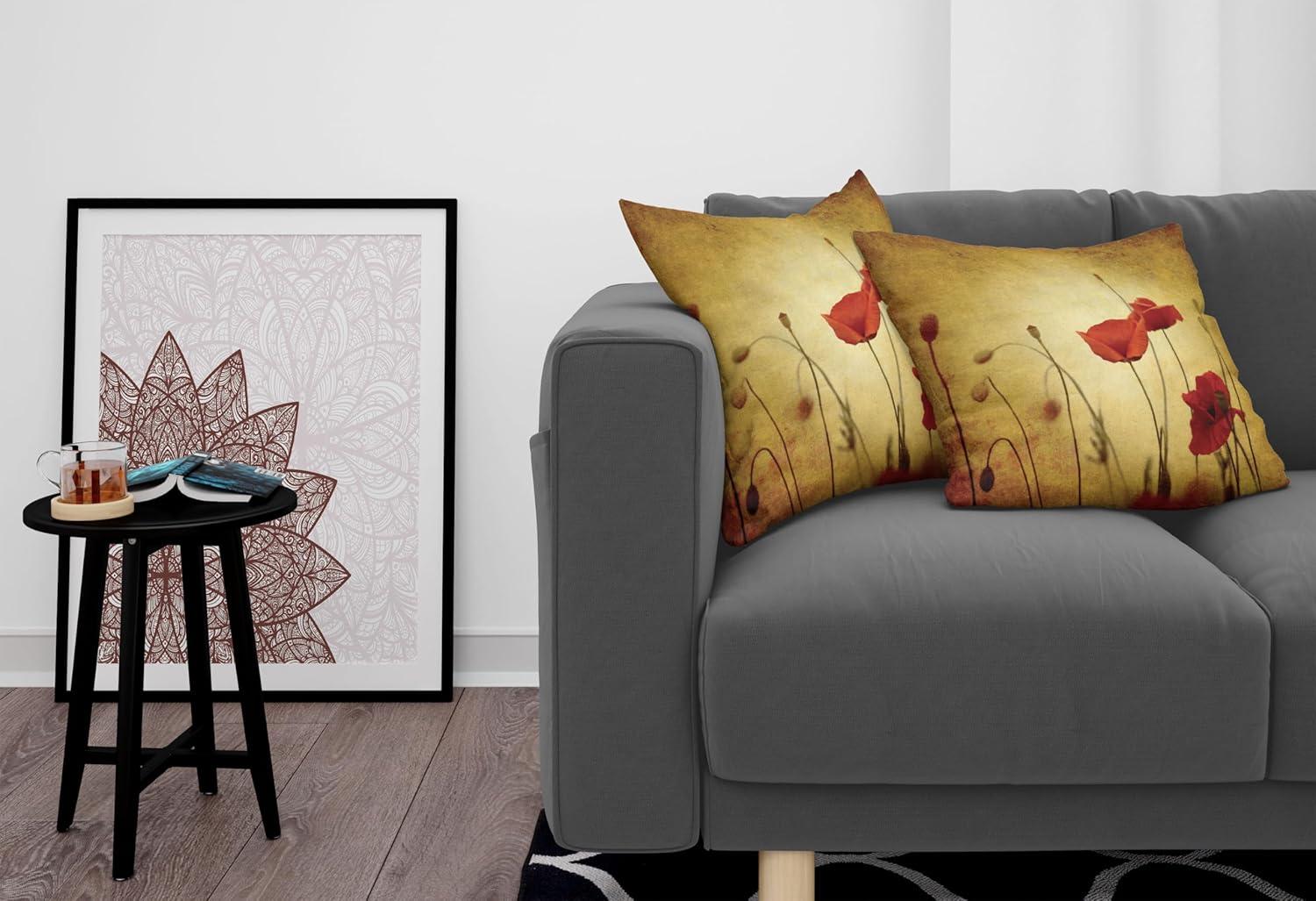 imageAmbesonne Tribal Throw Pillow Cushion Cover Tangerine Toned Design of Bold Lines Geometric Triangles Artwork Modern Look Image Decorative Square Accent Pillow Case 16 X 16 Black Orange and WhitePale Brown Vermilion