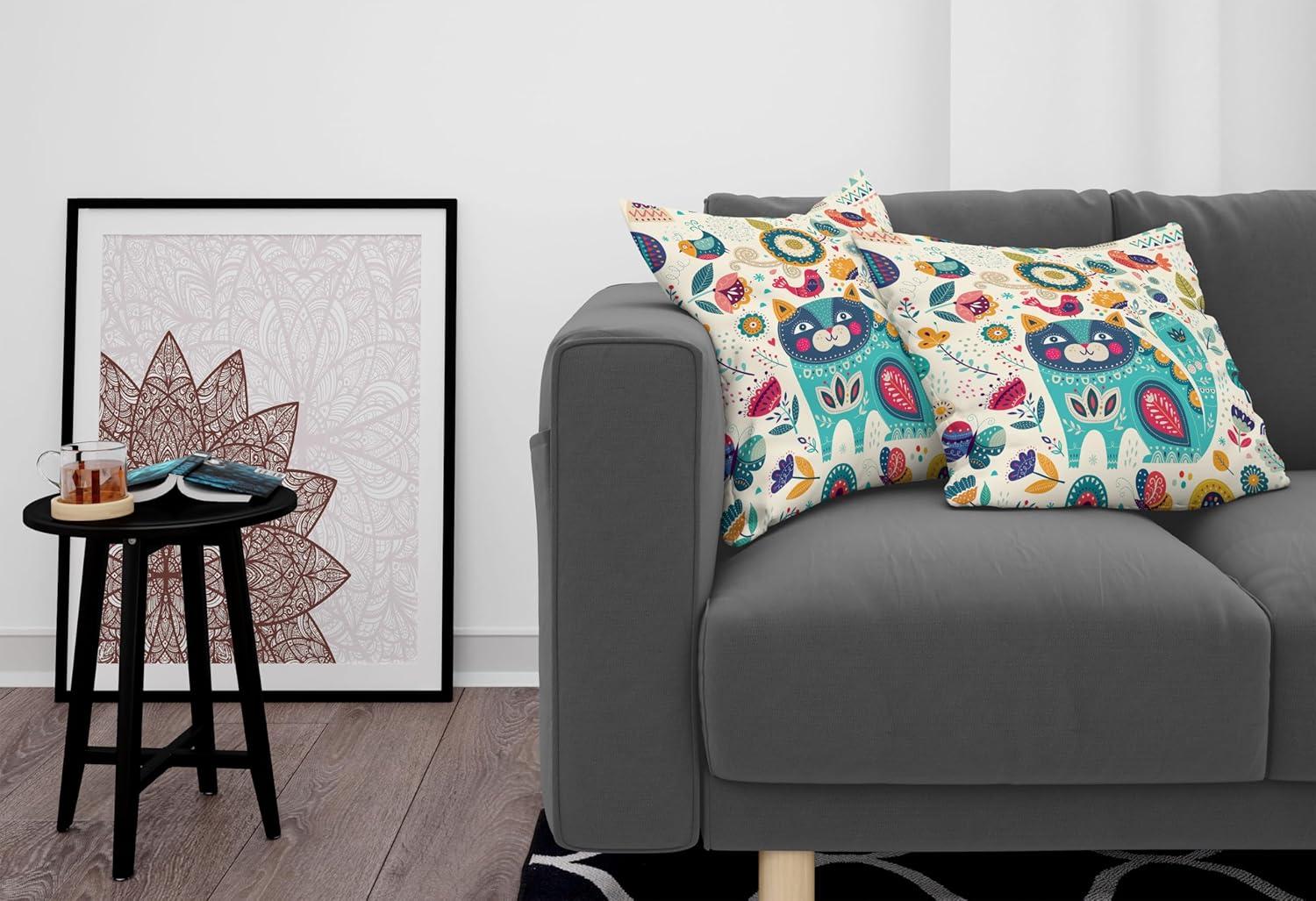 imageAmbesonne Tribal Throw Pillow Cushion Cover Tangerine Toned Design of Bold Lines Geometric Triangles Artwork Modern Look Image Decorative Square Accent Pillow Case 16 X 16 Black Orange and WhiteIvory Teal
