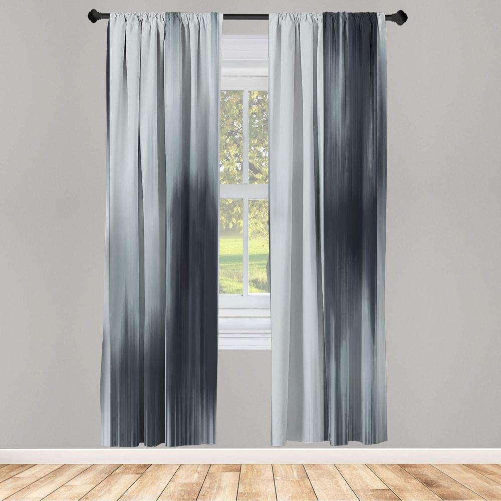 imageAmbesonne Earth Tones Window Curtains Abstract Modern Design Ombre Inspired Smooth Color Transitions Lightweight Decorative 2Panel Set amp Rod Pocket Pair of  28 x 84 Peach BrownPale Cadet