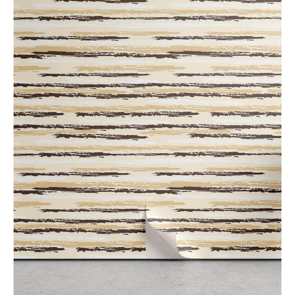 imageAmbesonne Magnolia Peel amp Stick Wallpaper for Home Classic Pattern of Urban Jungle Flowers with Leaves Modern Farmhouse SelfAdhesive Living Room Kitchen Accent 13 x 72 Pale Rose Hunter GreenEggshell Ecru Taupe