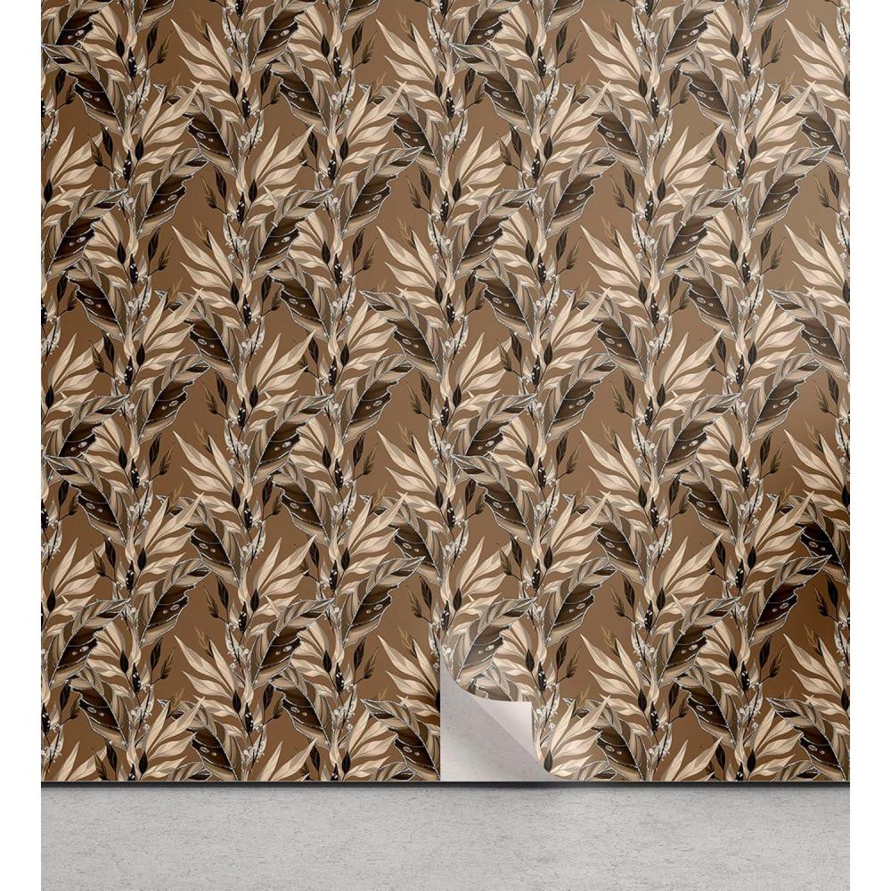 imageAmbesonne Summer Floral Peel amp Stick Wallpaper for Home Monochromatic Love Vibe with Delicate Sour Cherry Kiss Theme SelfAdhesive Living Room Kitchen Accent 13 x 36 Burgundy Ruby and PinkUmber Pastel Brown Taupe
