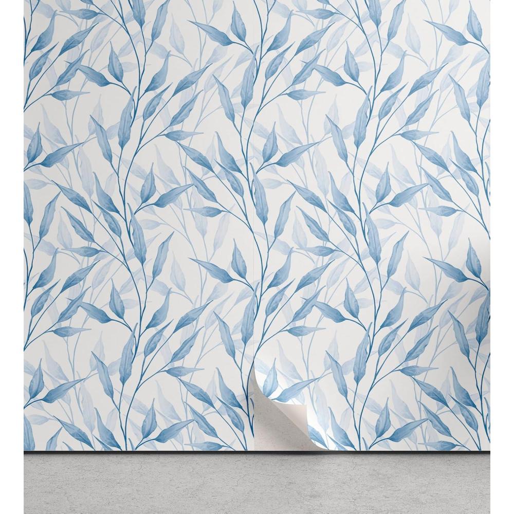imageAmbesonne Summer Floral Peel amp Stick Wallpaper for Home Monochromatic Love Vibe with Delicate Sour Cherry Kiss Theme SelfAdhesive Living Room Kitchen Accent 13 x 36 Burgundy Ruby and PinkSoft Blue Pale Azure Blue
