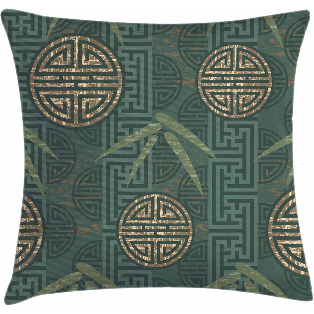 imageAmbesonne Tribal Throw Pillow Cushion Cover Tangerine Toned Design of Bold Lines Geometric Triangles Artwork Modern Look Image Decorative Square Accent Pillow Case 16 X 16 Black Orange and WhiteIvory Teal and Tan