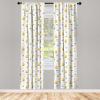 Ambesonne Bee Curtains, Pattern of Flying Bugs Forming Heart Shapes with Beehives Mother Nature Creatures, Window Treatments 2 Panel Set for Living Room Bedroom, Pair of – 28″ x 95″, Mustard White(Mustard White)