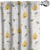 Ambesonne Bee Curtains, Pattern of Flying Bugs Forming Heart Shapes with Beehives Mother Nature Creatures, Window Treatments 2 Panel Set for Living Room Bedroom, Pair of – 28″ x 95″, Mustard White(Mustard White)