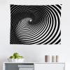 Ambesonne Black and White Tapestry, Optical Illusion Artwork Modern Spiral Hypnotic Circles in Monochrome, Fabric Wall Hanging Decor for Bedroom Living Room Dorm, 45″ X 30″, Charcoal Grey(Charcoal Grey)