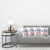 Ambesonne Alice in Wonderland Decorative Throw Pillow Case Pack of 4, Girl Sitting on a Tea Cup Heart Shape Character Fantasy Tale, Cushion Cover for Couch Living Room Car, 20″, White Blue
