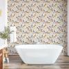 Ambesonne Butterfly Peel & Stick Wallpaper for Home, Meadow Feels Delicate Wings of Spring Pattern on Cream Boho Back, Self-Adhesive Living Room Kitchen Accent, 13″ x 36″, Champagne Marigold Ivory