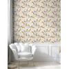 Ambesonne Butterfly Peel & Stick Wallpaper for Home, Meadow Feels Delicate Wings of Spring Pattern on Cream Boho Back, Self-Adhesive Living Room Kitchen Accent, 13″ x 36″, Champagne Marigold Ivory