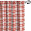 Ambesonne Abstract Curtains, Checkered Scottish Pattern Textured Geometric Square Formed Color Lines Art, Window Treatments 2 Panel Set for Living Room Bedroom, Pair of – 28″ x 95″, Red White