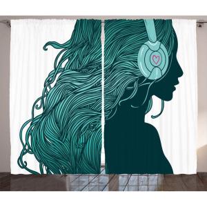 Ambesonne Flower Curtains, an Abstract Oil Painting Poppy Patterns of Fresh Spring and Expressionist an Artwork of a Theme Print, Living Room Bedroom Window Drapes 2 Panel Set, 108″ X 84″, Yellow Red(White Teal and Aqua)