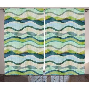Ambesonne Flower Curtains, an Abstract Oil Painting Poppy Patterns of Fresh Spring and Expressionist an Artwork of a Theme Print, Living Room Bedroom Window Drapes 2 Panel Set, 108″ X 84″, Yellow Red(Olive Green)