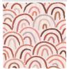 Ambesonne Mid Century Modern Boho Shower Curtain, Neutral Scandinavian Rainbows Simple Dreamy Lines, Cloth Fabric Bathroom Decor Set with Hooks, 69″ W x 70″ L, White Pale Cinnamon Blush