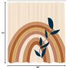 Ambesonne Mid Century Modern Boho Shower Curtain, Simple Leaves Branch of Earth Tones Rainbow Dreamy Art, Cloth Fabric Bathroom Decor Set with Hooks, 69″ W x 70″ L, Eggshell Burnt Orange