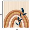 Ambesonne Mid Century Modern Boho Shower Curtain, Simple Leaves Branch of Earth Tones Rainbow Dreamy Art, Cloth Fabric Bathroom Decor Set with Hooks, 69″ W x 105″ L, Eggshell Burnt Orange