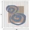 Ambesonne Mid Century Modern Boho Shower Curtain, Whirly Shapes with Earth Tones Rectangular Hippie Art, Cloth Fabric Bathroom Decor Set with Hooks, 69″ W x 70″ L, Warm Taupe Purpleblue