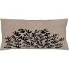 Ambesonne Mid Century Modern Boho Throw Pillow Cushion Cover, Contemporary Leaves Silhouettes Rectangle Shapes Art, Decorative Rectangle Accent Pillow Case, 36″ X 16″, Warm Taupe Charcoal Grey