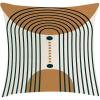 Ambesonne Mid Century Modern Boho Throw Pillow Cushion Cover, Geometric Semicircle and Round Shapes with Spots, Decorative Square Accent Pillow Case, 40″ X 40″, Cocoa Champagne and Dark Teal