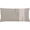 Ambesonne Mid Century Modern Boho Throw Pillow Cushion Cover, Minimalist Art of Abstract Line on Nude Neutral Back, Decorative Rectangle Accent Pillow Case, 36″ X 16″, Pale Tan Charcoal Grey