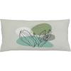 Ambesonne Mid Century Modern Boho Throw Pillow Cushion Cover, Minimalist Outline Leafy Silhouettes Botanical Shapes, Decorative Rectangle Accent Pillow Case, 36″ X 16″, Pistachio Green Seafoam