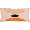 Ambesonne Mid Century Modern Boho Throw Pillow Cushion Cover, Semi Circles and Planet Rounds on a Soft Background, Decorative Rectangle Accent Pillow Case, 36″ X 16″, Dark Orange and Pale Peach