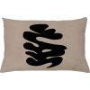 Ambesonne Mid Century Modern Boho Throw Pillow Cushion Cover, Simple Brush Stroke with Earth Tones Rectangle Print, Decorative Rectangle Accent Pillow Case, 26″ X 16″, Warm Taupe Charcoal Grey