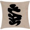 Ambesonne Mid Century Modern Boho Throw Pillow Cushion Cover, Simple Brush Stroke with Earth Tones Rectangle Print, Decorative Square Accent Pillow Case, 18″ X 18″, Warm Taupe Charcoal Grey