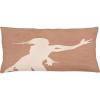 Ambesonne Mid Century Modern Boho Throw Pillow Cushion Cover, Simple Cream Tone Lady Look Silhouette Composition Print, Decorative Rectangle Accent Pillow Case, 36″ X 16″, Pale Rust Champagne
