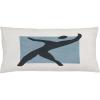 Ambesonne Mid Century Modern Boho Throw Pillow Cushion Cover, Simple Silhouette of Man Freedom Vibe Rectangle Print, Decorative Rectangle Accent Pillow Case, 36″ X 16″, Blue Grey Charcoal Grey