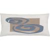 Ambesonne Mid Century Modern Boho Throw Pillow Cushion Cover, Whirly Shapes with Earth Tones Rectangular Hippie Art, Decorative Rectangle Accent Pillow Case, 36″ X 16″, Warm Taupe Purpleblue