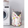 Ambesonne Colorful Laundry Bag, Tulips and Poppy Flowers Romantic Arrangement Valentines Day Themed Illustration, Hamper Basket with Handles Drawstring Closure for Laundromats, 13″ x 19″, Multicolor