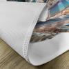 Ambesonne Feathers Place Mats Set of 4, Vaned Types and Natal Contour Flight Bird Feathers and Animal Skin Element Print, Washable Fabric Placemats for Dining Table, Standard Size, Teal Brown