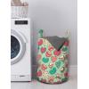 Ambesonne Hearts Laundry Bag, Colorful Shapes on Pale Green Backdrop Flowers Dots Cheerful Love Valentine’s Day, Hamper Basket with Handles Drawstring Closure for Laundromats, 13″ x 19″, Multicolor