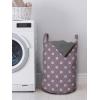 Ambesonne Modern Laundry Bag, Symmetrical Mesh of Hearts in Rounds Connected Design Valentine’s Day, Hamper Basket with Handles Drawstring Closure for Laundromats, 13″ x 19″, Pale Eggplant and Rose