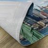 Ambesonne New York Place Mats Set of 4, Liberty in NYC Harbor Urban City Print Famous Cultural Landmark Picture, Washable Fabric Placemats for Dining Table, Standard Size, Mint Blue