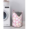 Ambesonne Romantic Laundry Bag, Love Theme Unicorns in Hearts for Valentines Day, Hamper Basket with Handles Drawstring Closure for Laundromats, 13″ x 19″, Pale Pink Pastel Yellow Pale Mauve