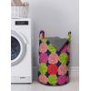 Ambesonne Rose Laundry Bag, Romantic Theme Flower Petals Bouquets Lovers Valentine’s Days Blossoms, Hamper Basket with Handles Drawstring Closure for Laundromats, 13″ x 19″, Lime Green and Multicolor