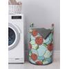 Ambesonne Valentines Day Laundry Bag, Romantic Roses of Love with Stained Glass Effect Abstract Garden, Hamper Basket with Handles Drawstring Closure for Laundromats, 13″ x 19″, Multicolor