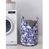 Ambesonne Watercolor Flowers Laundry Bag, Classical Feminine Rose Branch Bouquet Romantic Essence Valentines, Hamper Basket with Handles Drawstring Closure for Laundromats, 13″ x 19″, Violet Blue