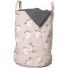 Ambesonne Floral Country Laundry Bag, Romantic Repetitive Rose Silhouettes Valentine’s Day Theme, Hamper Basket with Handles Drawstring Closure for Laundromats, 13″ x 19″, Blush Dark Grey and White